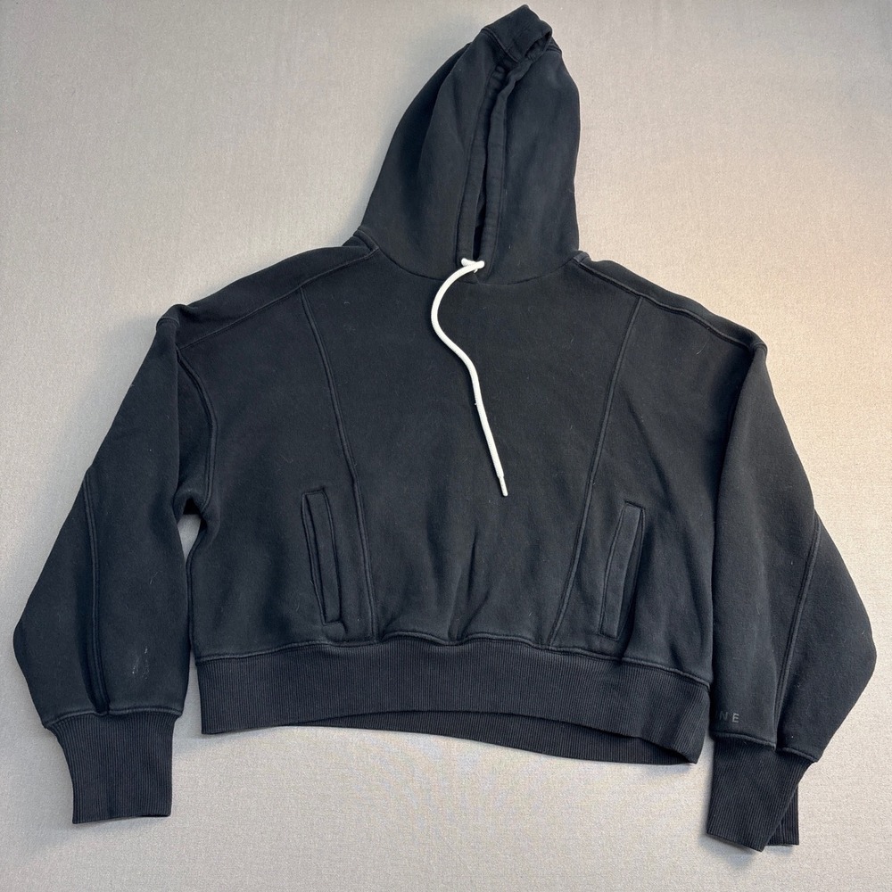 OFFLINE by Aerie Womens Black Cropped Hoodie Sweatshirt Size M 2921